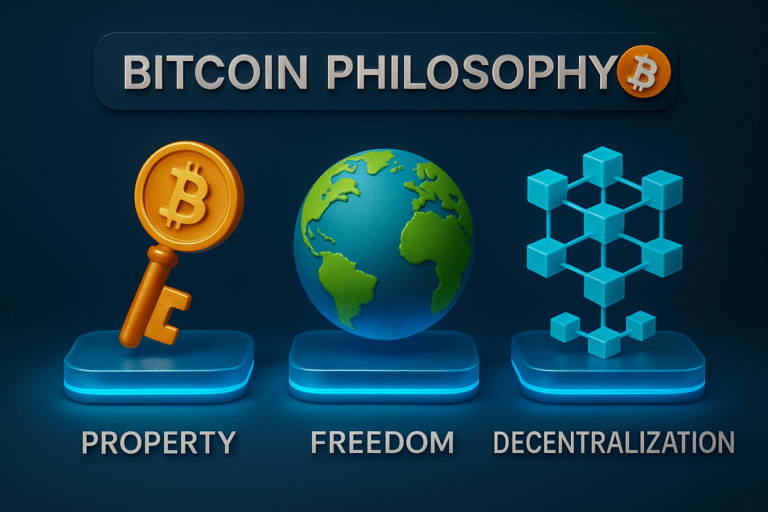 La filosofía detrás de Bitcoin: propiedad, libertad y descentralización.