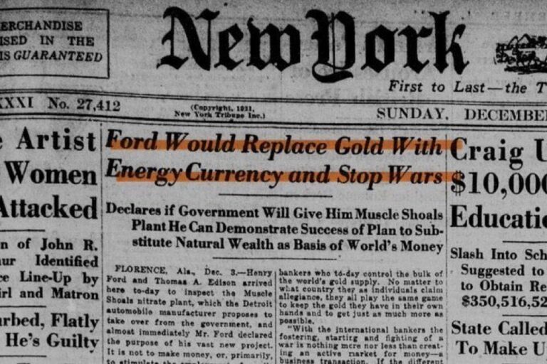 Henry Ford y la «moneda con patrón energético»