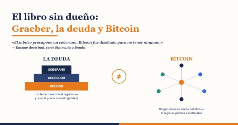 El libro sin dueño: comparación entre la deuda de Graeber y el diseño de Bitcoin sin soberano