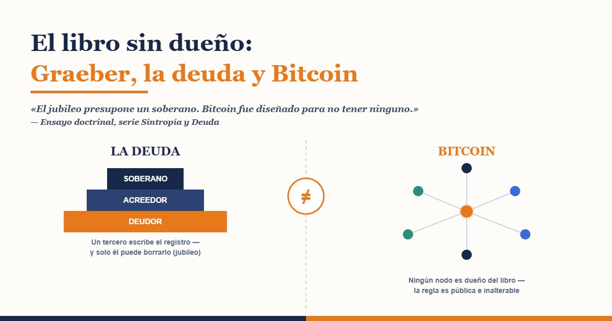 El libro sin dueño: comparación entre la deuda de Graeber y el diseño de Bitcoin sin soberano
