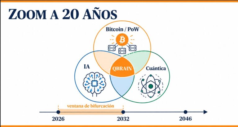 Convergencia de Bitcoin, inteligencia artificial y computación cuántica: escenarios hasta 2046